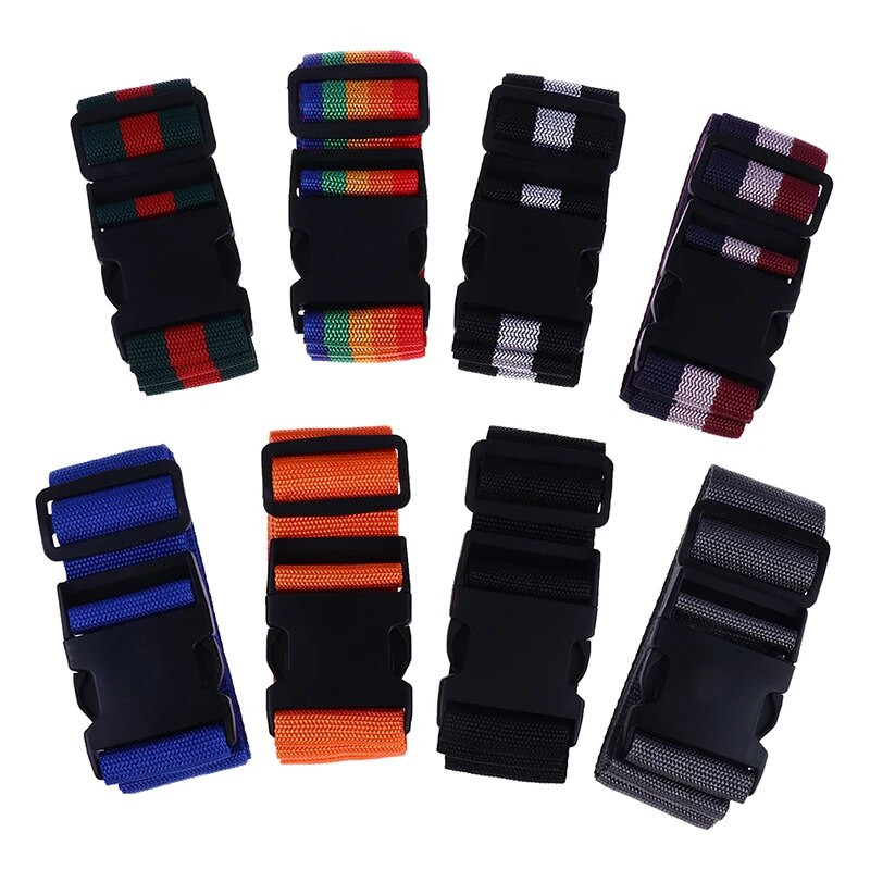 2M Regulējama neilona slēdzene ceļojumu bagāžas siksnas Aizsargājošs ceļojuma piederumi Čemodāna iepakošanas josta