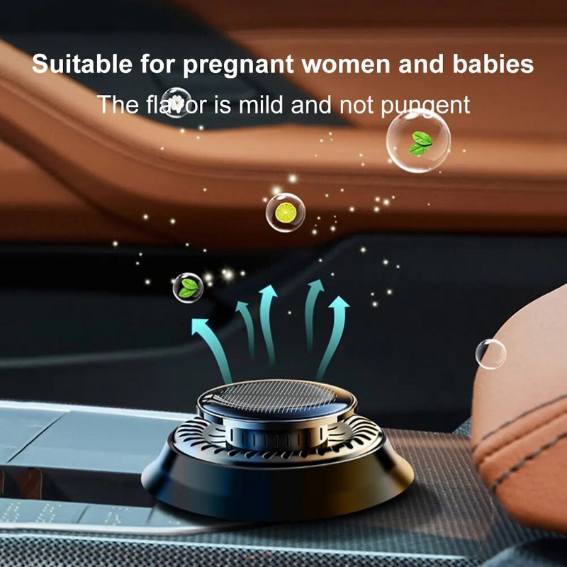 Solar Autós Légfrissítő Aromaterápiás Diffúzor Alumíniumötvözet Illat Barkácsolás Parfüm Dekoráció Szag eltávolítása Belső kiegészítők
