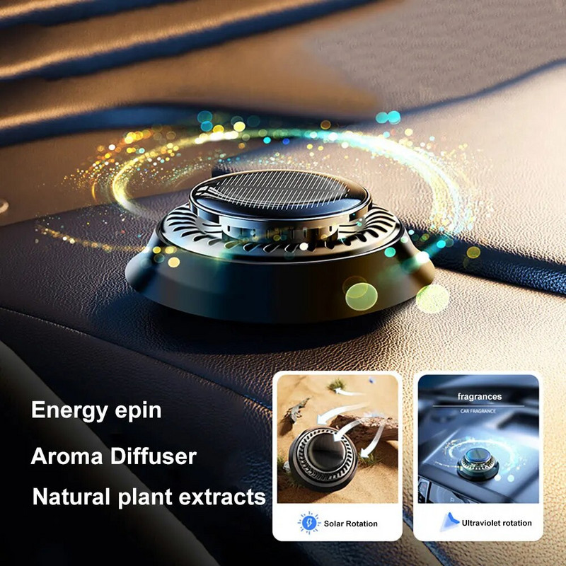 Solar Autós Légfrissítő Aromaterápiás Diffúzor Alumíniumötvözet Illat Barkácsolás Parfüm Dekoráció Szag eltávolítása Belső kiegészítők