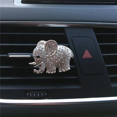 Gyémánt kristály elefánt autó klíma klíma kivezető illatkapocs autó belső dekoráció