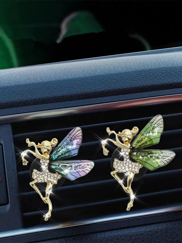 Meiteņu auto gaisa kondicionieris, smaržu klipsis Izsmalcināts dekors Cute Aksesuāri Viss automašīnām Piederumi sieviešu automašīnai