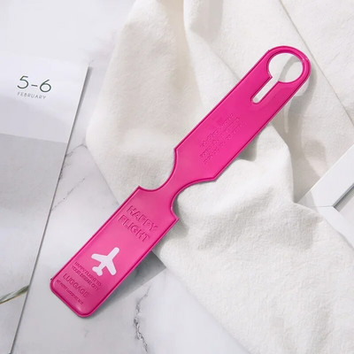 PVC lentes bagāžas birkas iekāpšanas karte Pārnēsājama reģistrēta piekarināma bagāžas soma Pretnozaudēšanas etiķetes identifikācijas etiķete Ceļojumu piederumi