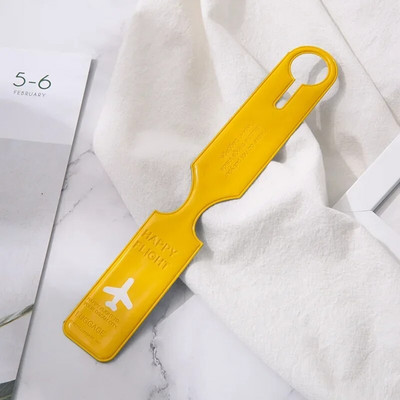 PVC lentes bagāžas birkas iekāpšanas karte Pārnēsājama reģistrēta piekarināma bagāžas soma Pretnozaudēšanas etiķetes identifikācijas etiķete Ceļojumu piederumi