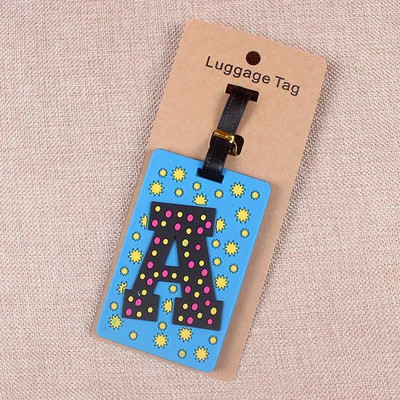 Creative Letter Ceļojumu piederumi Bagāžas etiķete Karikatūra Silikagela Čemodāna ID Adrese Turētājs Bagāžas Iekāpšanas Birkas Pārnēsājama etiķete