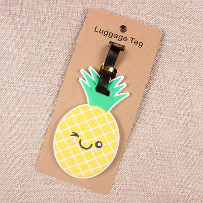 Fashion Fruits Ceļojumu piederumi Radoša bagāžas etiķete Silikagela čemodāna ID Adrese Bagāžas iekāpšanas birkas Pārnēsājama etiķete