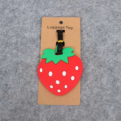 Fashion Fruits Ceļojumu piederumi Radoša bagāžas etiķete Silikagela čemodāna ID Adrese Bagāžas iekāpšanas birkas Pārnēsājama etiķete