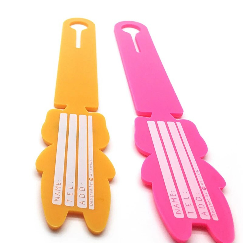 Ετικέτες αποσκευών γελοιογραφίας γάτας Όνομα αποσκευών Ετικέτα βαλίτσας Αναγνωριστικό διεύθυνσης Ετικέτα Χαριτωμένη ετικέτα αποσκευών Φορητά αξεσουάρ ταξιδιού