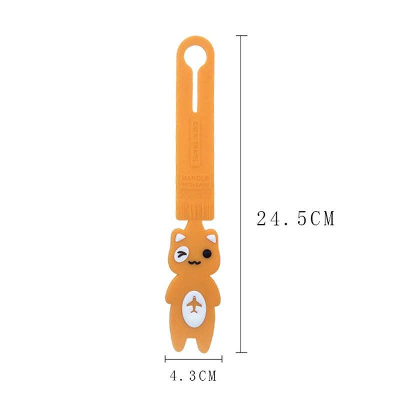 Ετικέτες αποσκευών γελοιογραφίας γάτας Όνομα αποσκευών Ετικέτα βαλίτσας Αναγνωριστικό διεύθυνσης Ετικέτα Χαριτωμένη ετικέτα αποσκευών Φορητά αξεσουάρ ταξιδιού