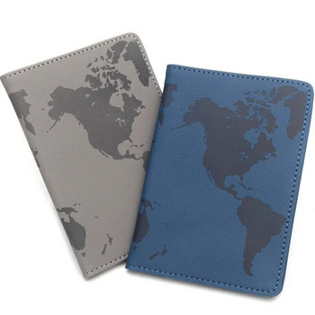 Карта на света RFID притежател на паспорт Комплект етикети за багаж Етикет на корицата на паспорта Многофункционален притежател на карта за пътуване Аксесоари за пътуване