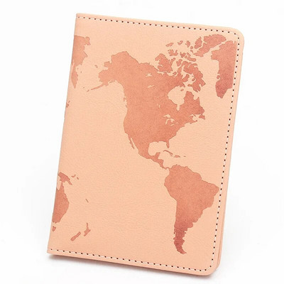 Pasaules karte RFID pases turētāja bagāžas etiķešu komplekts Pases vāka uzlīme Daudzfunkciju ceļojumu karšu turētāja ceļojumu piederumi