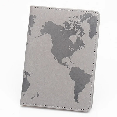 Pasaules karte RFID pases turētāja bagāžas etiķešu komplekts Pases vāka uzlīme Daudzfunkciju ceļojumu karšu turētāja ceļojumu piederumi