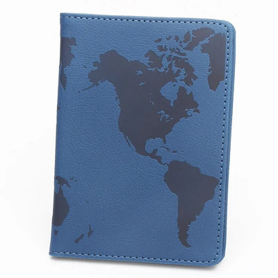 Pasaules karte RFID pases turētāja bagāžas etiķešu komplekts Pases vāka uzlīme Daudzfunkciju ceļojumu karšu turētāja ceļojumu piederumi