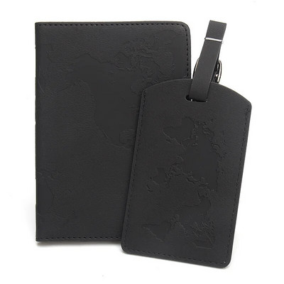 Pasaules karte RFID pases turētāja bagāžas etiķešu komplekts Pases vāka uzlīme Daudzfunkciju ceļojumu karšu turētāja ceļojumu piederumi