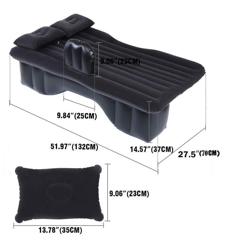 Pripučiama automobilio lova, pripučiamas čiužinys kelionei galinei sėdynei su pompa, poilsio miego kempingas