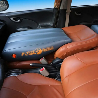 Autó első ülés felfújható matrac Első lejtős párna Automatikus hátsó ülés rés Felfújt zsámoly lábpárna autós önvezető utazáshoz