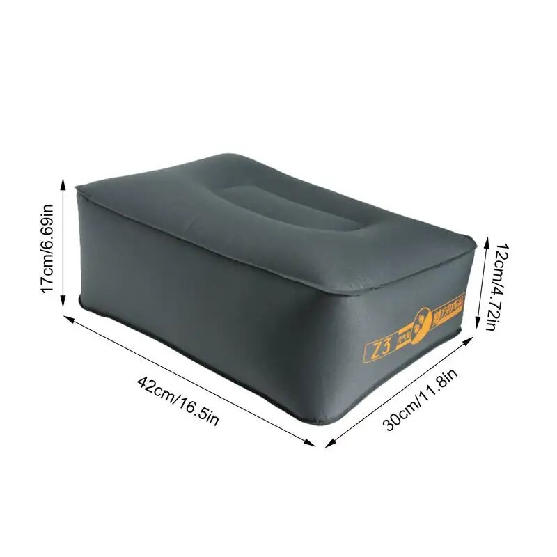 Automašīnas priekšējā sēdekļa piepūšamais matracis priekšējā slīpuma spilventiņš Automātiska aizmugurējā sēdekļa sprauga Piepūsts ķebļa pēdas spilvens, kas paredzēts automašīnas pašbraukšanai