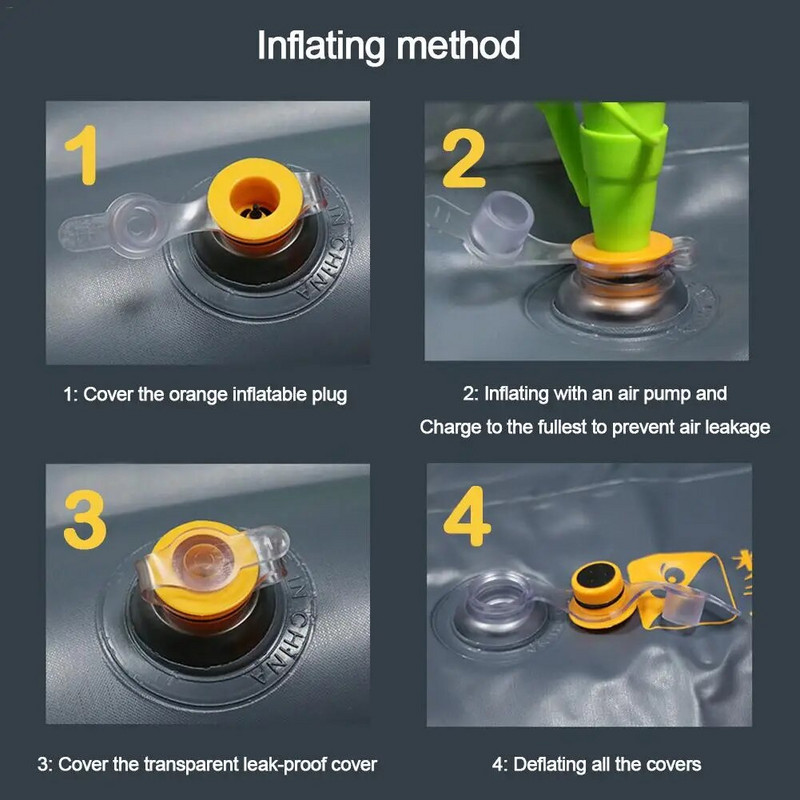 100x90x15cm Στρώμα Αυτοκινήτου Φορητό Ταξιδιωτικό Κάμπινγκ Αερό Κρεβάτι Πτυσσόμενο μαξιλάρι κορμού Αδιάβροχο & Ανθεκτικό Αξεσουάρ αυτοκινήτου