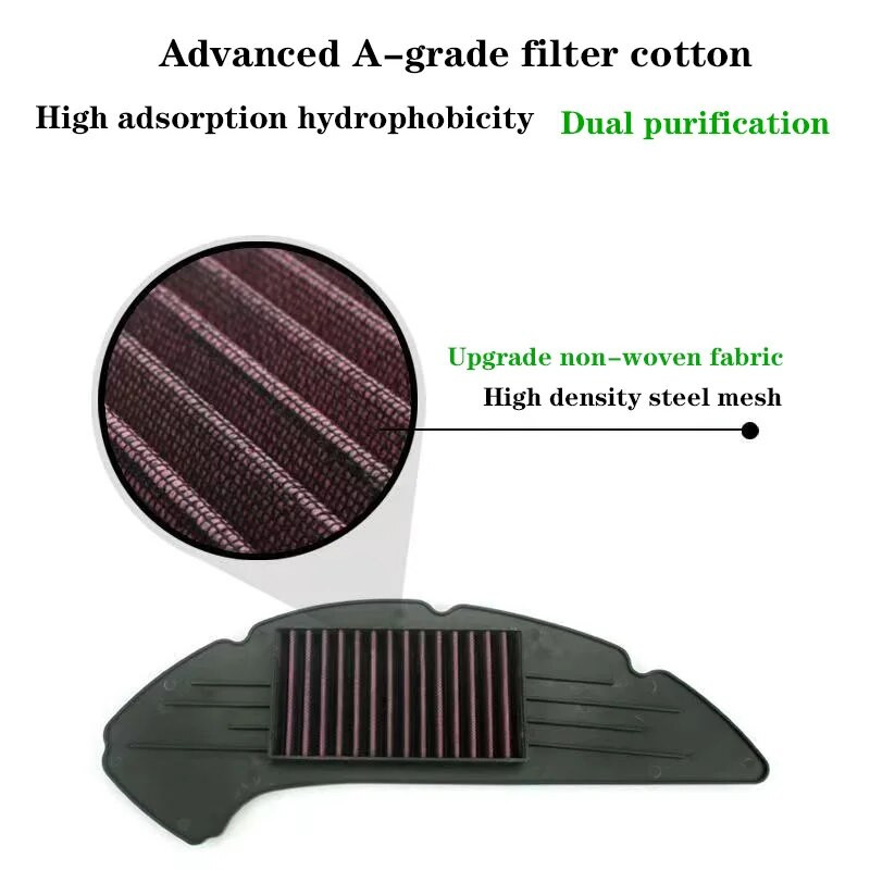 Motocikla augstas plūsmas gaisa tīrīšanas lielas plūsmas gaisa attīrītāja filtra elements priekš NMAX155 NMAX 155 2020-2023 2019 motociklu piederumi