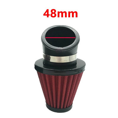 Universaalne mootorratta õhufilter 28mm 35mm 39mm 42mm 48mm 45-kraadine painutusõhu sisselaskefiltrid Mootorrattatarvikud Yamaha JOG jaoks