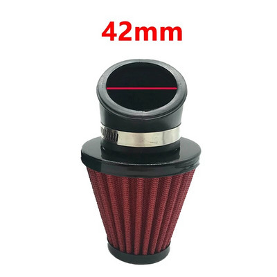 Universaalne mootorratta õhufilter 28mm 35mm 39mm 42mm 48mm 45-kraadine painutusõhu sisselaskefiltrid Mootorrattatarvikud Yamaha JOG jaoks