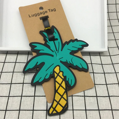 Silikagela bagāžas etiķete Radoši ceļojumu aksesuāri Karikatūra Pludmales Koferis ID Adrese Kartes turētājs Bagāžas Iekāpšanas Pārnēsājama Uzlīme