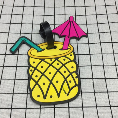 Silikagela bagāžas etiķete Radoši ceļojumu aksesuāri Karikatūra Pludmales Koferis ID Adrese Kartes turētājs Bagāžas Iekāpšanas Pārnēsājama Uzlīme