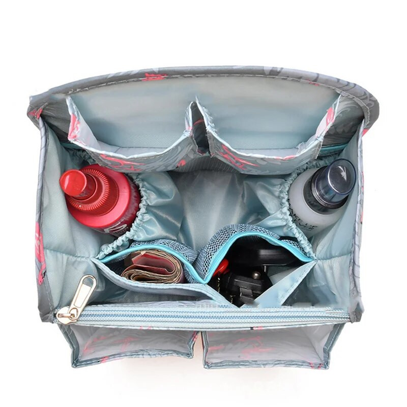 Mugursomas ieliktnis Organizators Ievietošanas soma somā Nodalījuma šķirošanas soma Ceļojumu rokassomu Uzglabāšana Apdares pakete Ceļojumu piederumi