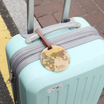 Модна карта Етикет за багаж Дамски аксесоари за пътуване силикагел Куфар ID Адрес Притежател Етикет за качване на багаж Преносим етикет N083