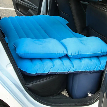 Пълен комплект въздушно легло за кола с въздушна помпа и възглавница Постелка за къмпинг на открито Възглавница Надуваема задна седалка Легло за пътуване Матрак
