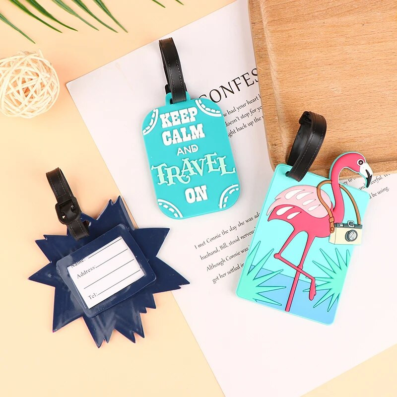 Χαριτωμένη ετικέτα αποσκευών Creative Corgi & Cat βαλίτσα Silicon Φορητή τσάντα θήκης ετικετών ταξιδιού