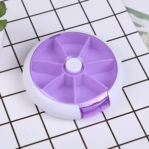 1 gab. Pārnēsājams iknedēļas rotējošs mini tablešu kastītes korpuss, sadalītājs, tablešu uzglabāšanas organizators, zāļu 7 dienu tablešu konteiners ceļojumiem