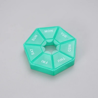 1 τεμ. 7 Days Pill Medicine Box Εβδομαδιαία θήκη για ταμπλέτες Φορητό Mini Travel Mini Small Pill Box Θήκες για χάπια Δοχείο οργάνωσης αποθήκευσης