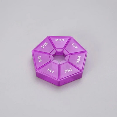 1 τεμ. 7 Days Pill Medicine Box Εβδομαδιαία θήκη για ταμπλέτες Φορητό Mini Travel Mini Small Pill Box Θήκες για χάπια Δοχείο οργάνωσης αποθήκευσης