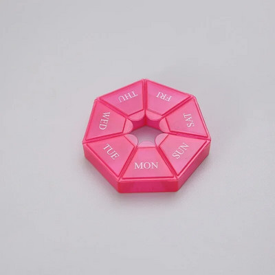 1 τεμ. 7 Days Pill Medicine Box Εβδομαδιαία θήκη για ταμπλέτες Φορητό Mini Travel Mini Small Pill Box Θήκες για χάπια Δοχείο οργάνωσης αποθήκευσης