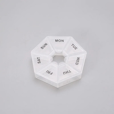 1 τεμ. 7 Days Pill Medicine Box Εβδομαδιαία θήκη για ταμπλέτες Φορητό Mini Travel Mini Small Pill Box Θήκες για χάπια Δοχείο οργάνωσης αποθήκευσης