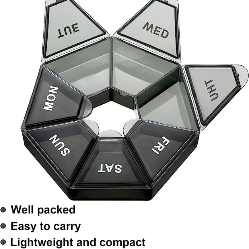 1 τεμ. 7 Days Pill Medicine Box Εβδομαδιαία θήκη για ταμπλέτες Φορητό Mini Travel Mini Small Pill Box Θήκες για χάπια Δοχείο οργάνωσης αποθήκευσης