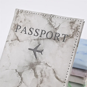 Модни жени, мъже, калъфка за паспорт, изкуствена кожа, мраморен стил, лична карта за пътуване, кредитна карта, притежател на паспорт, пакет, портфейл, портмоне, чанти, чанта