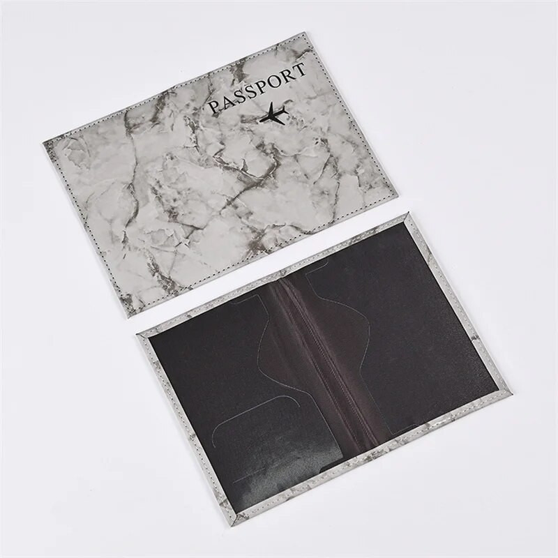 Mode Sieviešu Vīriešu Pases Vāks Pu Āda Marmora Stils Ceļojuma ID Kredītkarte Pases Turētājs Paciņa Maks Maks Somas Maciņš