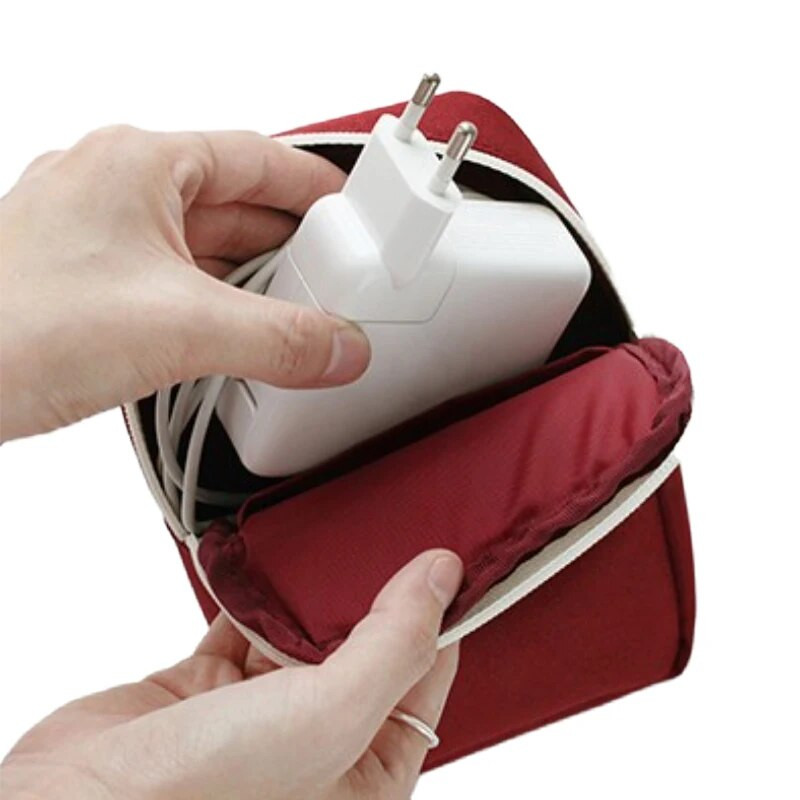 Ceļojumu sīkrīku organizatora soma Pārnēsājama digitālā kabeļa soma Elektronika Piederumi Glabāšanas soma maisiņš USB strāvas bankai