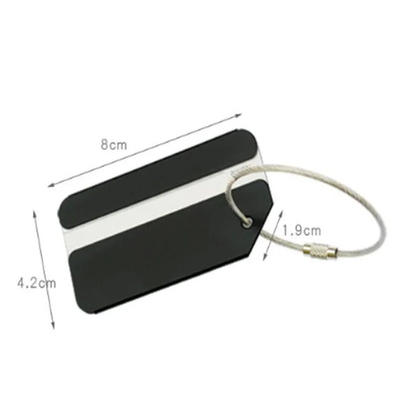 1 gab Kvadrātveida alumīnija sakausējuma metāla bagāžas etiķete Ceļojumu etiķete Čemodāna ID Nosaukums Adrese Identificēt Birkas Aksesuāri Jauna mode