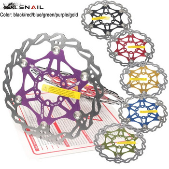 NFOX Велосипедни дискови спирачни накладки 160 180 203 mm Алуминиева сплав 6 нокти Ротор Mtb шосеен велосипед Плаващи части Аксесоари SNAIL Disk Moto