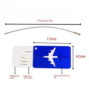 Метални етикети за багаж Багажна карта за борд на самолет Багаж Куфар ID Адрес Име Държач Раница Борден етикет Държач за етикет