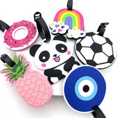 1PC Jaunākie ceļojumu piederumi Bagāžas etiķete Radoša vienradzis čemodāns modes stila silikagela pārnēsājama ceļojumu etiķete