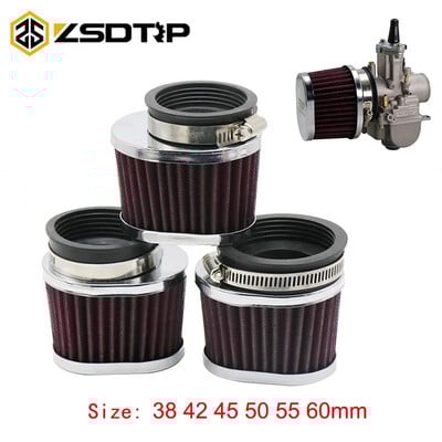 ZSDTRP 38 42 45 50 55 60 mm motociklo oro filtro motokroso motorolerio oro ankščių valiklis, skirtas Yamaha Kawasaki Suzuki Honda