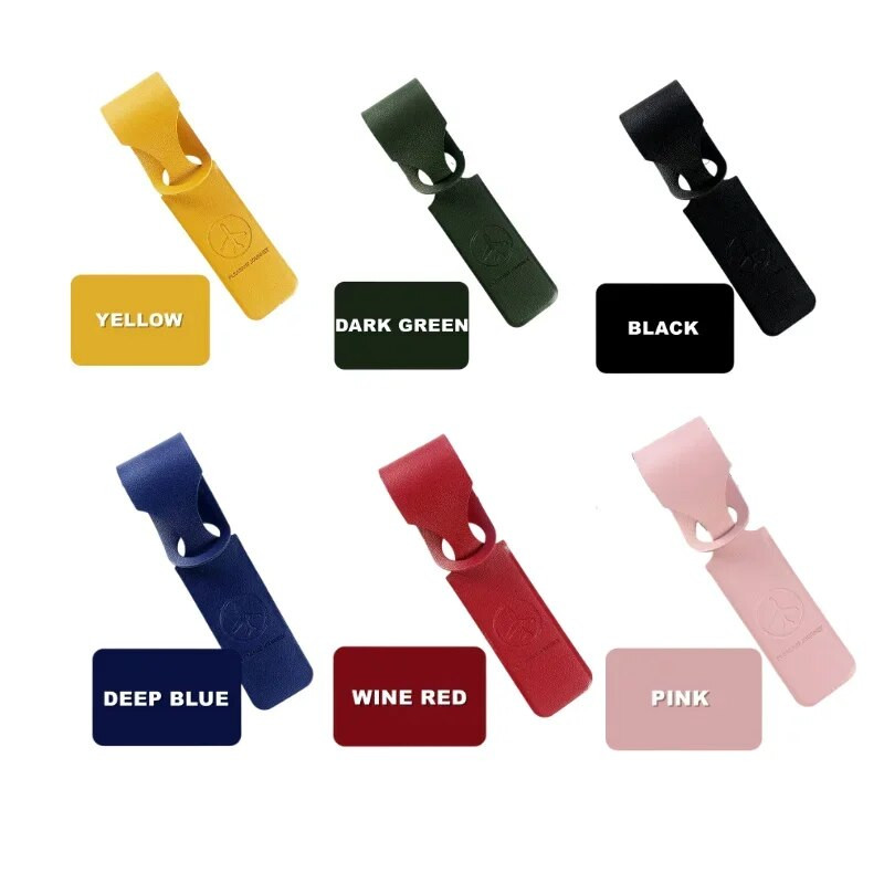 1PC PU ādas bagāžas etiķete Radoša bagāžas čemodāna identifikators ID Adrese Turētājs Iekāpšanas birkas Pārnēsājamas etiķetes Ceļojumu piederumi