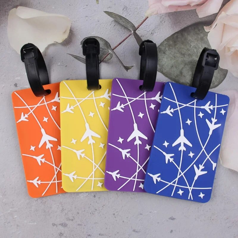 Ετικέτα ταξιδιωτικών αποσκευών Creative Cartoon Ετικέτα αποσκευών αεροπλάνου Silica Gel Βαλίτσα ID Διευθύνσεις Κάτοχος αποσκευών Ετικέτα επιβίβασης φορητή ετικέτα
