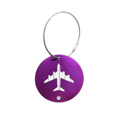 Zrakoplov Okrugle oznake za prtljagu od aluminijske legure Putni dodaci za žene ili muškarce Ime Identifikacijska oznaka za prtljagu u kovčegu