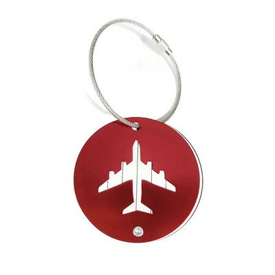 Zrakoplov Okrugle oznake za prtljagu od aluminijske legure Putni dodaci za žene ili muškarce Ime Identifikacijska oznaka za prtljagu u kovčegu