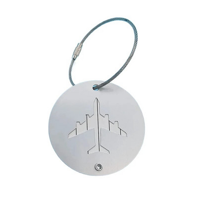 Zrakoplov Okrugle oznake za prtljagu od aluminijske legure Putni dodaci za žene ili muškarce Ime Identifikacijska oznaka za prtljagu u kovčegu