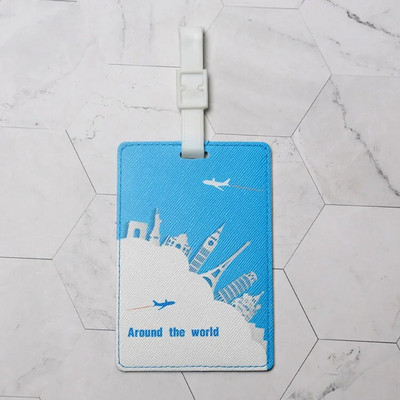 Creative World Map Kvaliteetsed reisitarvikud Pagasi silt PU Kohvri ID Aadressid Hoidja Pagasi pardaleminek Kaasaskantav silt